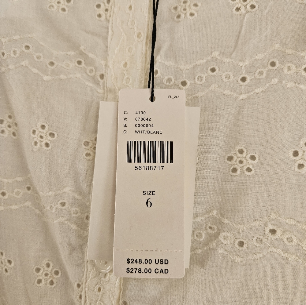 Anthropologie Othilia Eyelet white dress